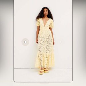 FOR LOVE AND LEMONS BEA PLUNGE MAXI DRESS